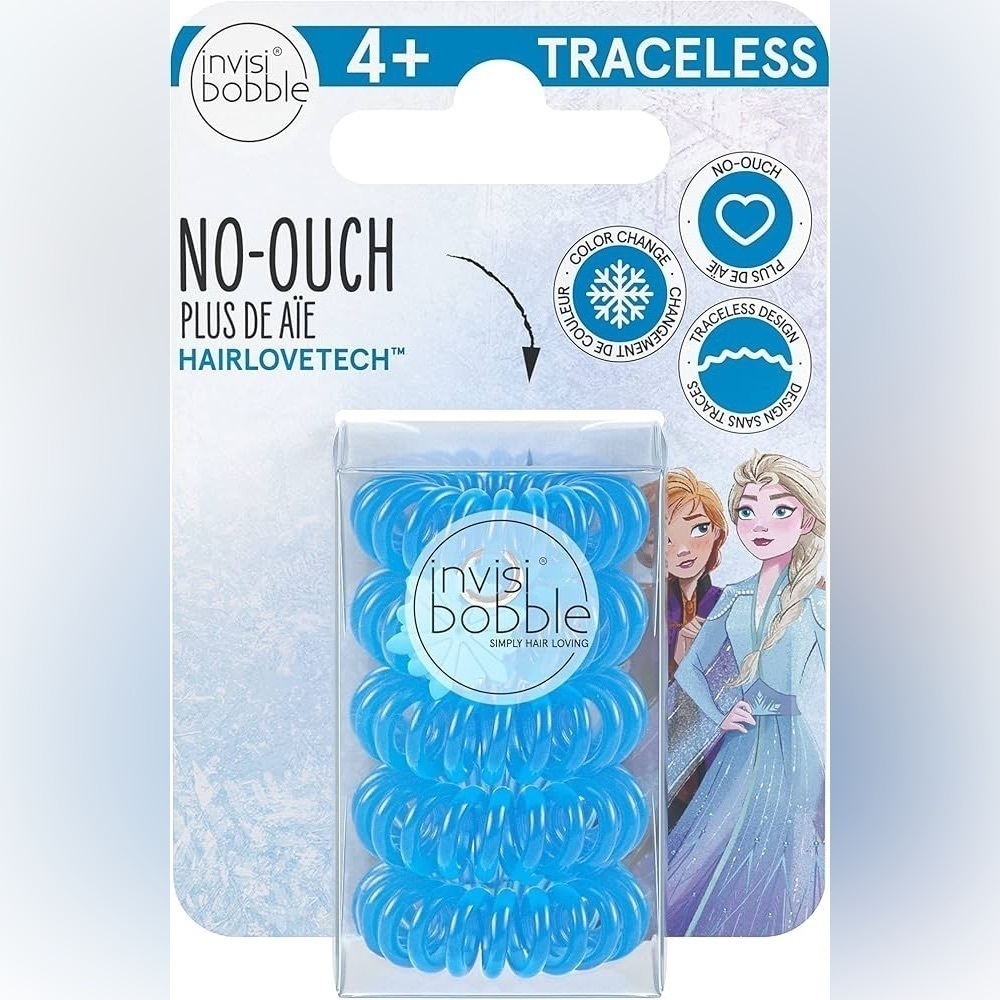 3/$20 ✨NWT Invisibobble Disney Princess Frozen Traceless Hair Ties x5
